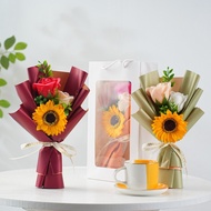 Valentine's Day Teacher's Day Company Staff Gifts Gifts Three Sunflowers Soap Flowers Handmade Soap 
