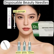 10pcs/100pcs 32G 4mm/6mm/13mm Disposable beauty Needle 一次性美容针 used 1ml/3ml syringe Local delivery