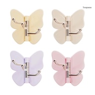 【CH*】 Butterfly Rotating individual Adhesive Hooks Butterfly Clasp Bathroom Corner Hook with 3-Hook 