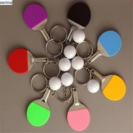 SERINA Table Tennis Keychain Souvenir Gift Accessories Pendant Tennis Ball Bowling 7 Color Sports Ke