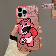 HP Case Imd Hologram Pink BEAR CUTE SO-PINK for Casing Oppo Reno 15hp Oppo Reno 15 5G Oppo Reno 15F 