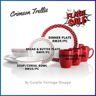 Corelle loose item - Country Cottage/Crimson Trellis (Livingware)