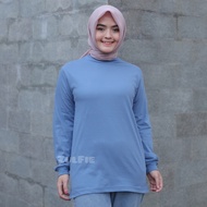 Kaos Polos Lengan Panjang Wanita Atasan Jumbo Muslimah