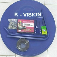 TERLARIS PAKET LENGKAP PARABOLA K-VISION 75CM+RECEIVER K-VISION K2000