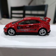 Hot Wheels Honda Civic Type R FK2 Bisimoto Red with Rubber Wheels
