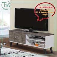 [TW]【KL & Selangor Area Saja】 {Siap Pasang} 4 FEET LINDA TV Cabinet with 2 Door/TV Console/Kabinet T