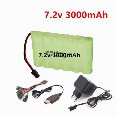 ( SM Plug ) 3000mah 7.2V Battery For Rc toys Car RC Tanks RC Truck RC Robots Gun Battery NiMH AA 7.2