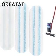 GREATAT Flat Mop Replacement Cloth, Cotton Removable Reusable Microfiber Mop Pad, Durable Washable F