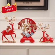 Premium Decorative Deer Statue Model Combo 3 Piece, Meaningful High-end Housewarming Gift