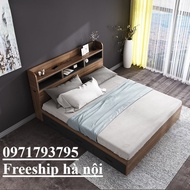 GIƯỜNG NGỦ GỖ MDF CÓ HỘC ĐẦU GIƯỜNG VÀ 3 HỘC KÉO KT 2mx2m2