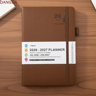 DANILOA 2026-2027 Schedule Book, A5 English Agenda Planner Notebook, Week Planner Simple Convenient 
