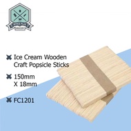 50pcs Natural Colour Ice Cream Wooden Craft Popsicle Sticks for DIY Crafts FC1200