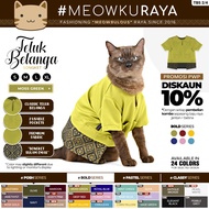 MEOWKURAYA Baju Melayu Kucing Teluk Belanga Songket Emas (Cat Photoshoot Prop Costume Raya) - BOLD COLOR SERIES 2/4