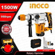 INGCO Rotary Hammer 1500W Demolition Electric Hammer Concrete Breaker Drill / Chipping Gun / Chippin