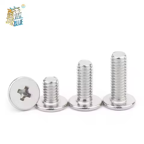5-100pcs M1.4 M1.6M2 M2.5 M3 M4 M5 M6 M8 CM Laptop Screw Stainless Steel Thin Head Machine Screw Cro