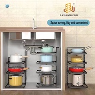 Kitchen Adjustable Pot Rack/Kitchen Tools/Kitchen Storage/Saving Space Pot Holder/Kitchen Sink & Cou