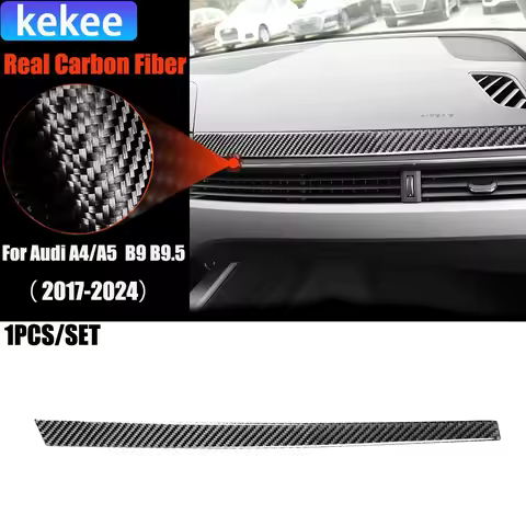 Carbon Fiber Car Accessories Co-pilot Dashboard Modified Interior Trim Cover Soft Sticker For Audi A