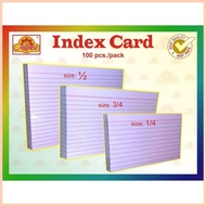 ◊ ✢ ▧ Index Card Sizes (1/2, 1/4, 1/8)