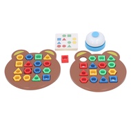 gre2ph 2PCS Geometry Puzzle Boards Geometric Shape Quick Matching Game Kids Sensory Educational Toy 
