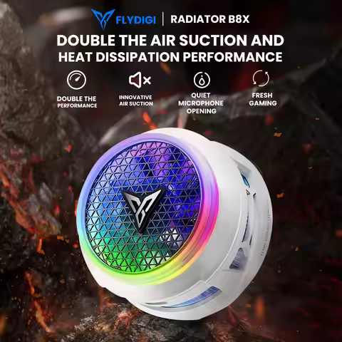 Flydigi B8X Magnetic Phone Cooler Fan Ultra Fast Heat Dissipation Frequency Conversion RGB Radiator