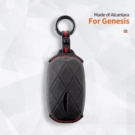 Car Key Case Cover Holder Key buckle alcantara Suede For For genesis gv60 gv90 g90 keychain accessor