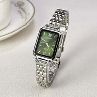 Fashion ins Style Watch Small Square Watch Simple Quartz Watch Rectangular Ladies Watch Small Green 