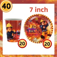 Hasbro | Fireman Sam Firefighter Theme Balloon Fire Truck Design Birthday Decor Helicopter Balloon F