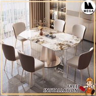 🇸🇬【Free Installation】⚡Sintered Stone Table Expandable dining table Marble dining table Dining Table 