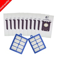 12pcs/set 2 hepa filter 10pcs Dust Bags for Electrolux Vacuum Cleaner filter for electrolux hepa fil