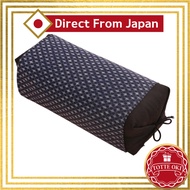 【Direct from Japan】Iris Plaza Pillow Buckwheat hull with Japanese tea leaves, antibacterial, man's buckwheat pillow, height adjustable, 40 x 20 cm, with cover, navy