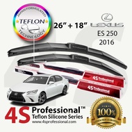 Lexus ES250 2016 4S Professional™ Teflon Silicone Series Wiper Blades (1 pair) - Car accessories