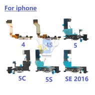 USB Port Charger Dock Connector Microphone Charging Flex Cable For iPhone 4 4s 5c 5g 5S SE 2016