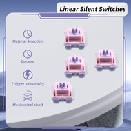 45pcs Fairy Switch 5 Pin 50gf Linear Silent Switches Deal for Mechanical Keyboards Enhances Office T