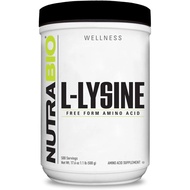 NutraBio L-Lysine Powder - Pure Grade Amino Acid - 500 Grams - Essential Amino Acid - Non-GMO - Glut