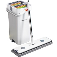 Joybos ไม้ถูพื้นไม้ถูพื้นไม้ม็อบทำความสะอาดไม้ถูพืิ้นอเนกประสงค์ไม้ถูพื้นพร้อมแผ่นเติมถังไม้ถูพื้น