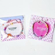 2 pcs mix beaded bracelets, aesthetic beads bracelets, teenage bracelets, cute bracelets, children's