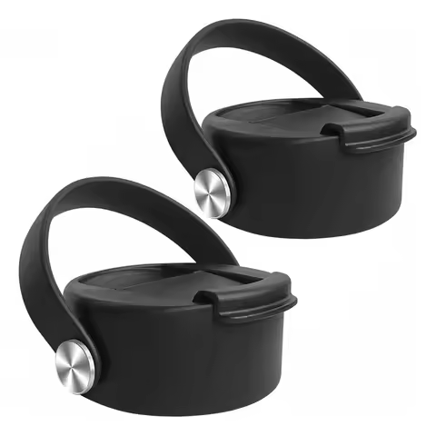 Flip Coffee Lids for Hydro Flask Wide Mouth Bottle 12 16 18 20 32 40 64 Oz,Flexible Handle Lid Repla