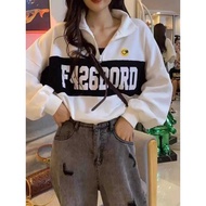 F426BORE WOMEN'S CROPE COLLAR SWEATER