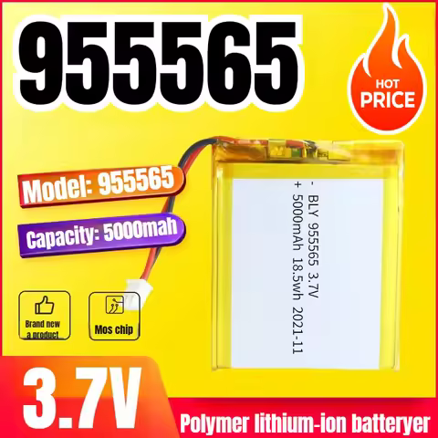 NEW1-10PCS Lithium Polymer Battery 955565 Rechargeable Battery for Mobile Power GPS Locator Camera T