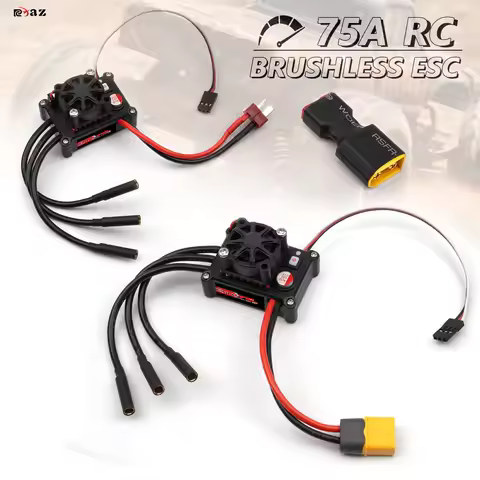RCXAZ 75A Brushless ESC Waterproof for 3650 3670 540 Brushless Motor Fit Arrma Traxxas HSP Tamiya Ax