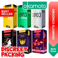 [DISCREET PACKING] Okamoto Condoms 001 002 003 Crown Platinum Orchid Sensation, 3s-12s