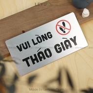 Please remove shoe door decoration sign made of aluminum 12x24cm ALB-BG41