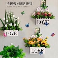 【Ready Stock】Set Bunga Simulasi Gantung Dinding Palsu Plastik Hiasan Kecil Rumah Ruang Tamu Pagar Sekeping Bakul Bunga-Wall Hanging Simulation Flower Plastic Fake Small Ornament Decoration Home Living Room Fence Wall Piece Basket