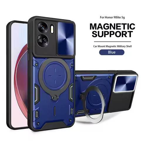 For Honor 90 Lite 5G Case Slide Camera Protect Phone Case For Honar Honer 90Lite Light 5G Magnetic R