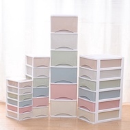 2/3/4/5/6 Tier Shelf Drawer Cabinet / STORAGE DRAWER CABINET / Light color Plastic Storage Cabinet /