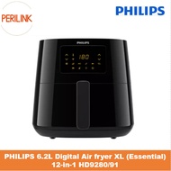 PHILIPS 6.2L Digital Airfryer XL (Essential) 12-in-1 HD9280/91 Air Fryer HD9280