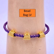 BEAD BAG  BEAD HEART LOCK BEAD RAINBOW EMAS 916 TULEN EMAS 916 ORIGINAL CHARM MASDORA 916  LOKET EMA
