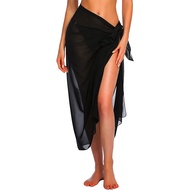 Womens Beach Long&Short Short Skirt Sarong Swimsuit Coverups Summer Bikini Wrap Sheer Scarf for Swim