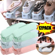 Adjustable Shoe Stacker Shoe Slots Organizer Shoe Slots Space Saver Double Deck Shoe Rack Holder for Closet Organization