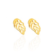 Pinnate Leaves Earrings in 916 Gold by Ngee Soon Jewellery